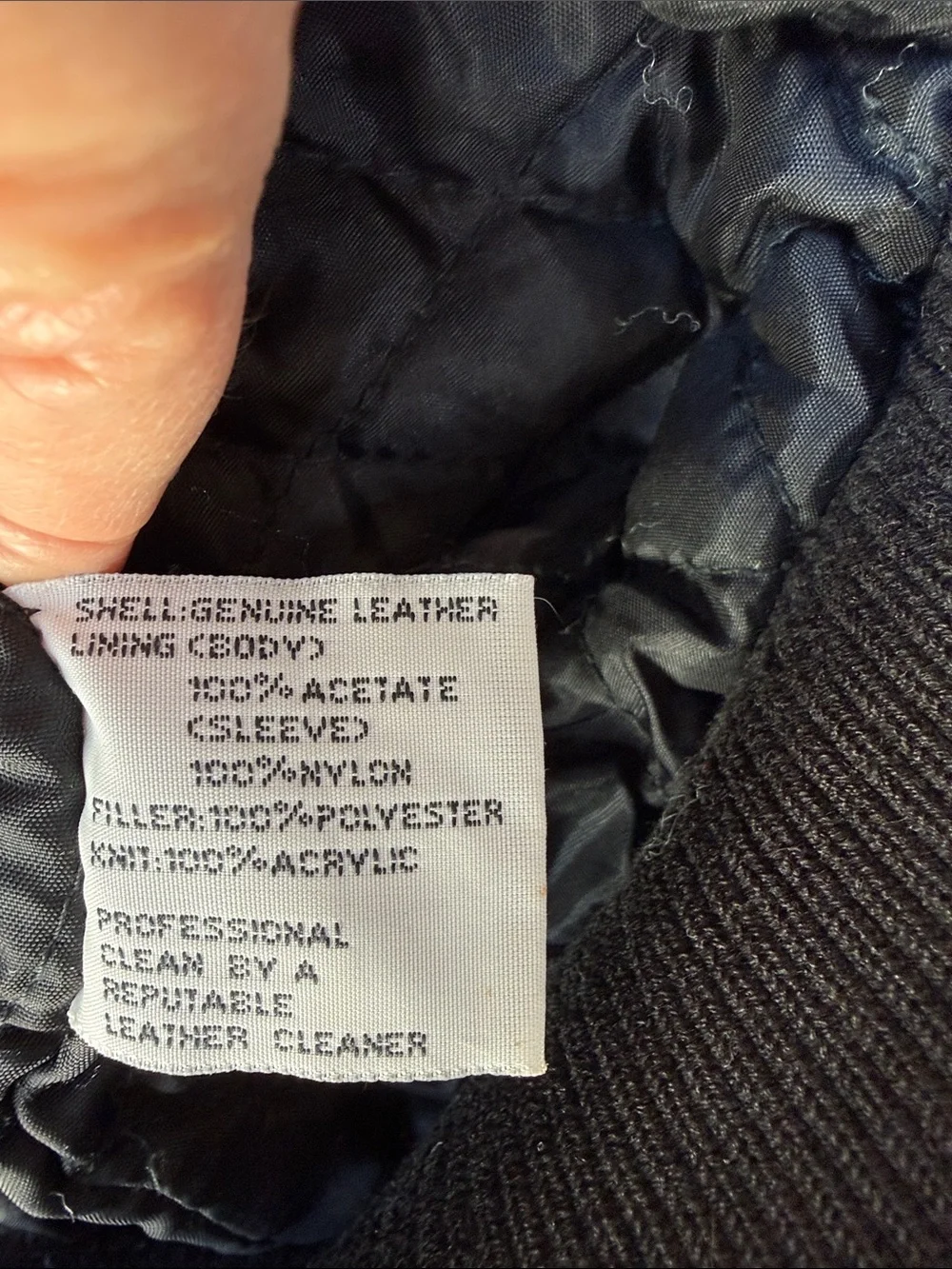 NEW ORDER Leather Bomber Jacket Distressed XL - Picture 5 of 9